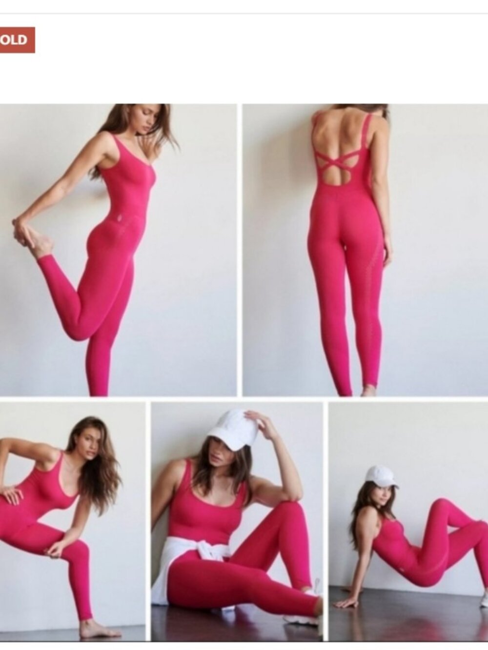 FP Movement GOOD KARMA Onsie Sz XS / S Neon Pink One Piece